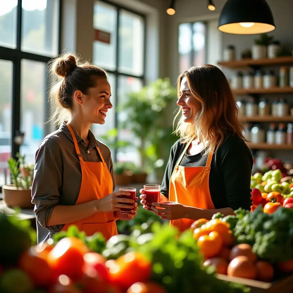 Batido de col rizada con manzana y jengibre en un entorno natural.