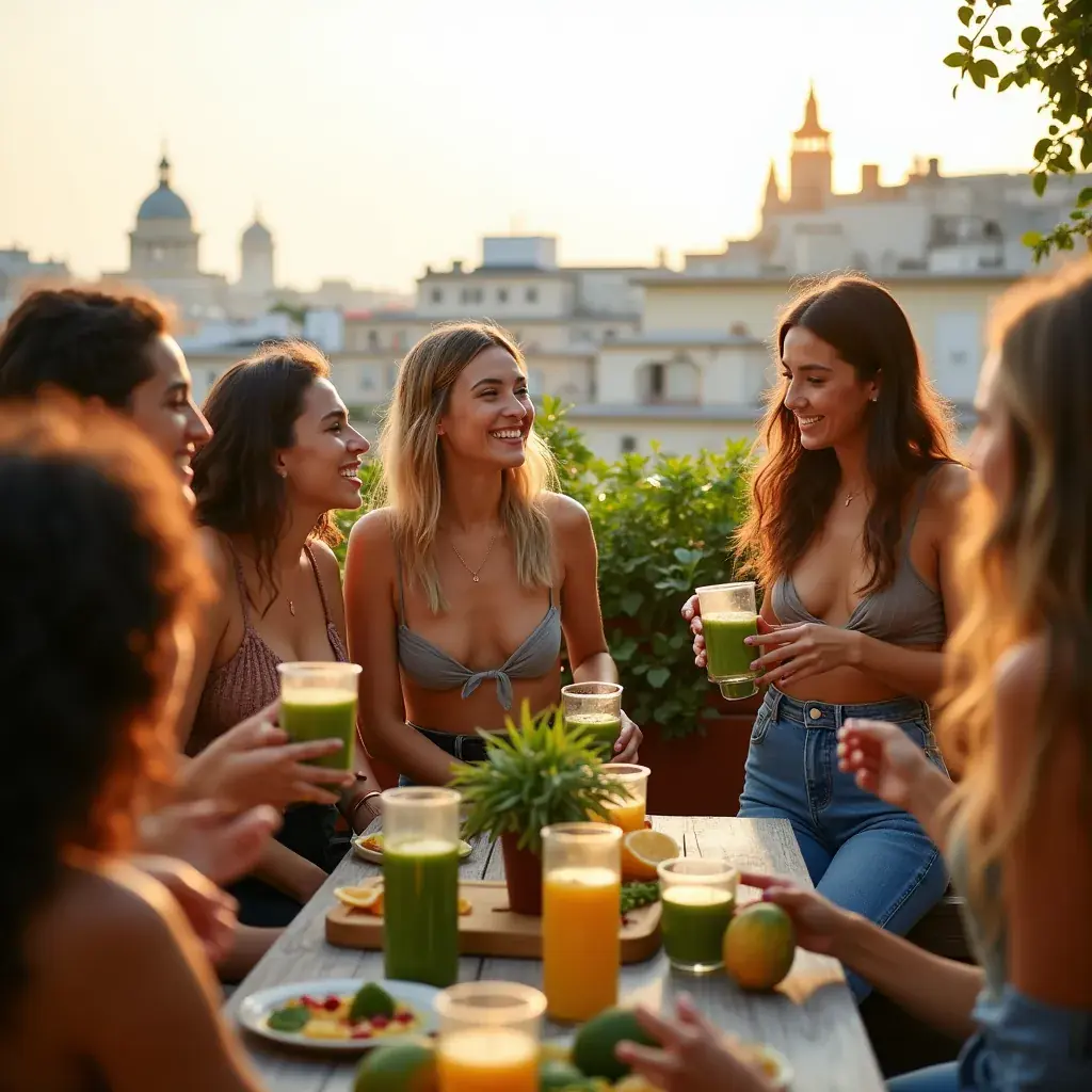 Preparación de un batido saludable con un procesador de alimentos.